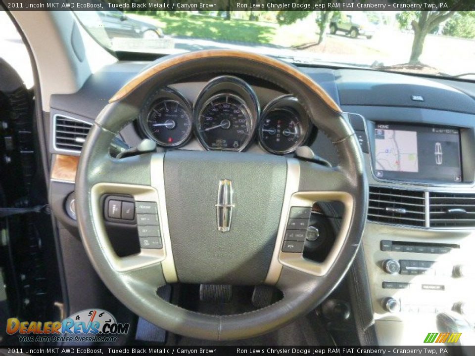 2011 Lincoln MKT AWD EcoBoost Tuxedo Black Metallic / Canyon Brown Photo #18