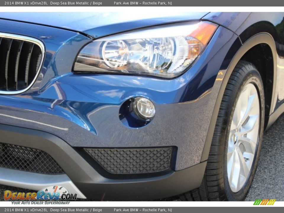 2014 BMW X1 xDrive28i Deep Sea Blue Metallic / Beige Photo #30