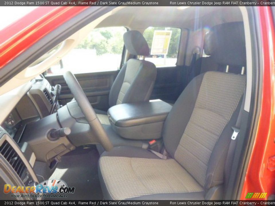 2012 Dodge Ram 1500 ST Quad Cab 4x4 Flame Red / Dark Slate Gray/Medium Graystone Photo #10
