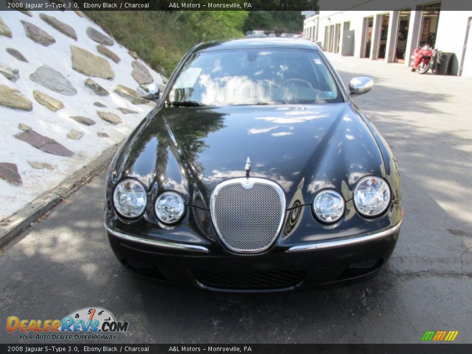 2008 Jaguar S-Type 3.0 Ebony Black / Charcoal Photo #8
