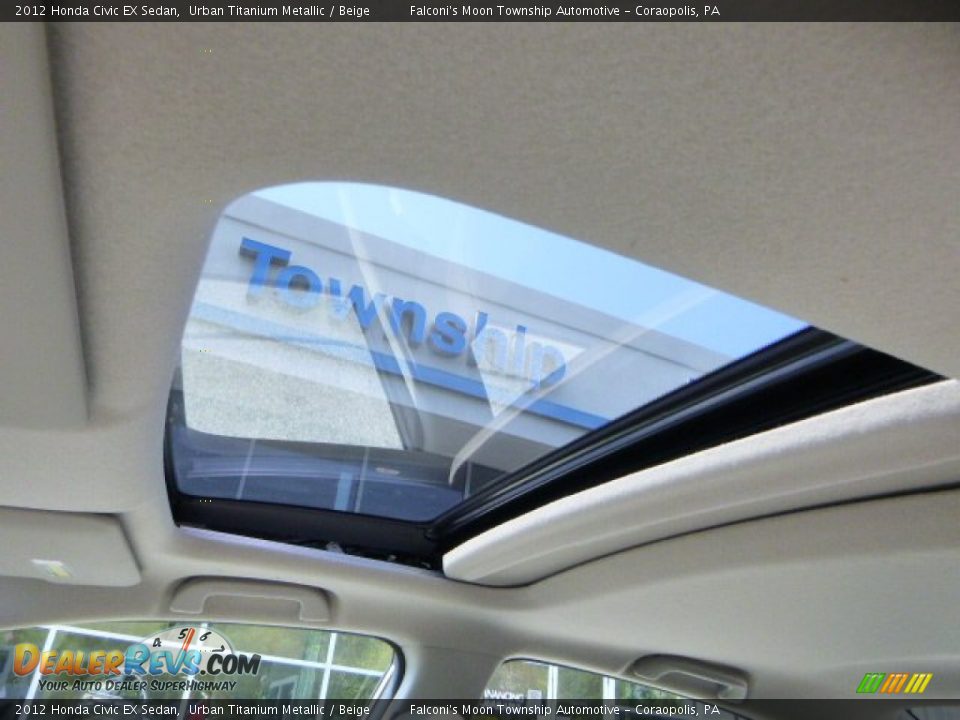 2012 Honda Civic EX Sedan Urban Titanium Metallic / Beige Photo #19