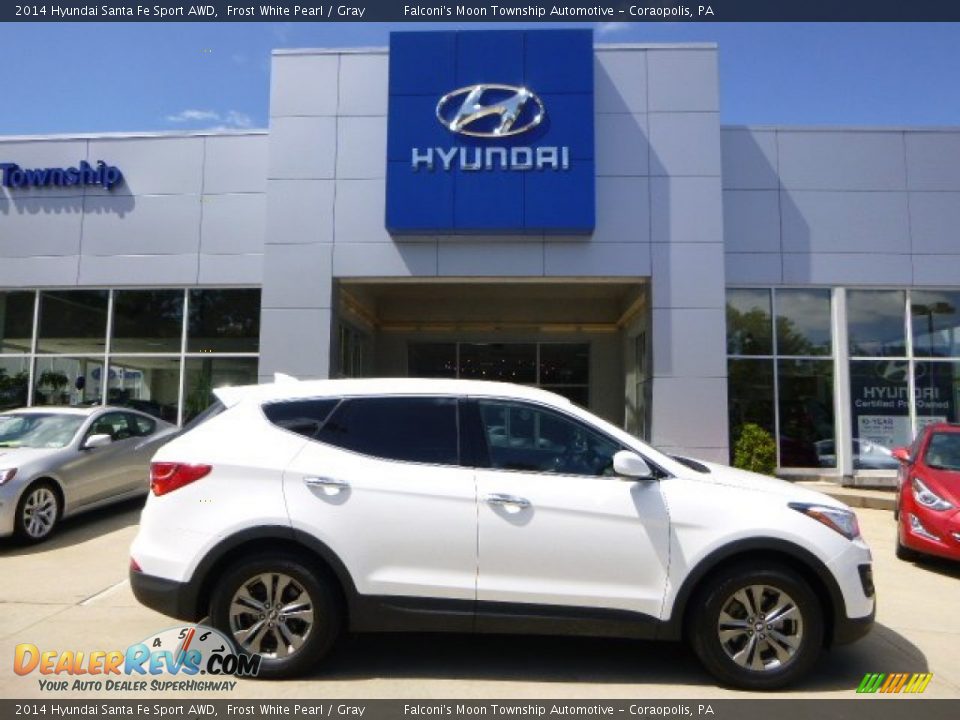 2014 Hyundai Santa Fe Sport AWD Frost White Pearl / Gray Photo #1