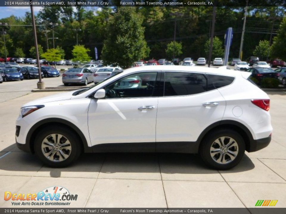 2014 Hyundai Santa Fe Sport AWD Frost White Pearl / Gray Photo #2