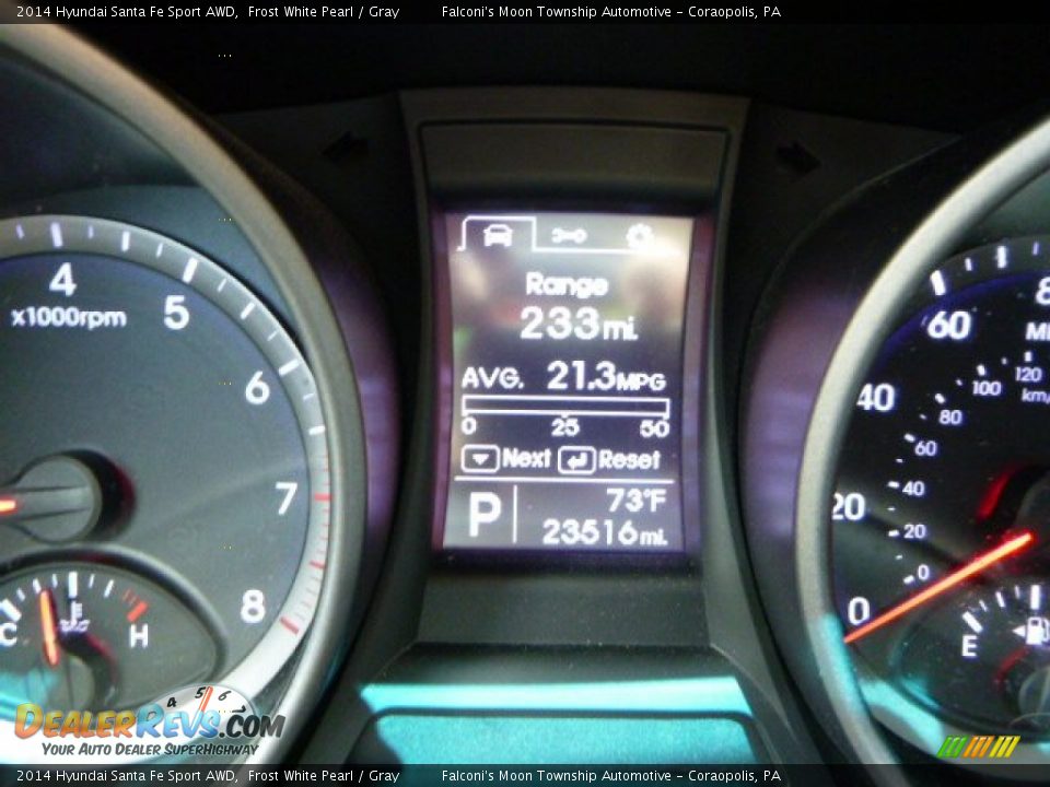 2014 Hyundai Santa Fe Sport AWD Frost White Pearl / Gray Photo #4
