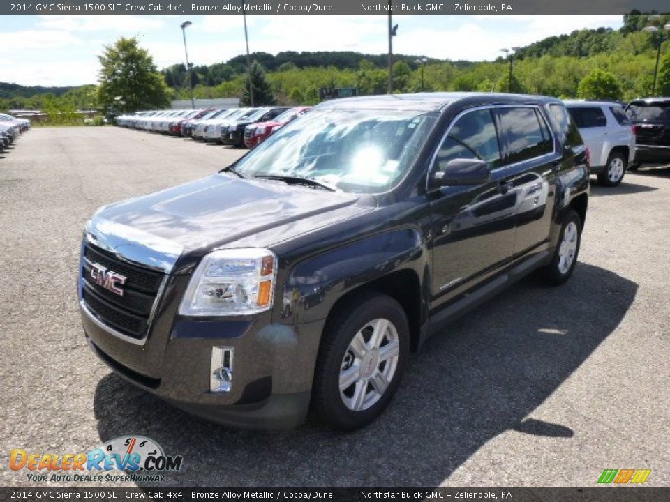 2014 GMC Sierra 1500 SLT Crew Cab 4x4 Bronze Alloy Metallic / Cocoa/Dune Photo #1