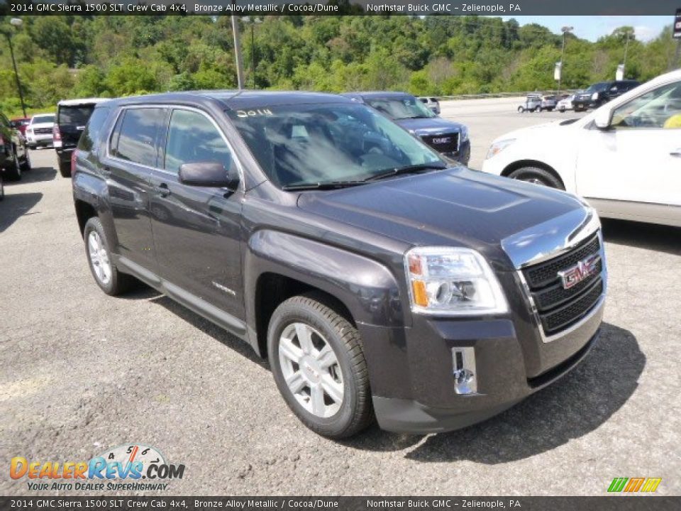 2014 GMC Sierra 1500 SLT Crew Cab 4x4 Bronze Alloy Metallic / Cocoa/Dune Photo #3