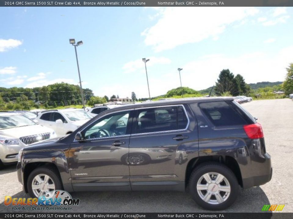 2014 GMC Sierra 1500 SLT Crew Cab 4x4 Bronze Alloy Metallic / Cocoa/Dune Photo #8
