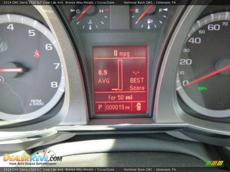 2014 GMC Sierra 1500 SLT Crew Cab 4x4 Bronze Alloy Metallic / Cocoa/Dune Photo #19