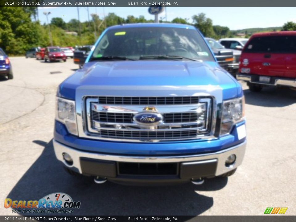 2014 Ford F150 XLT SuperCrew 4x4 Blue Flame / Steel Grey Photo #3