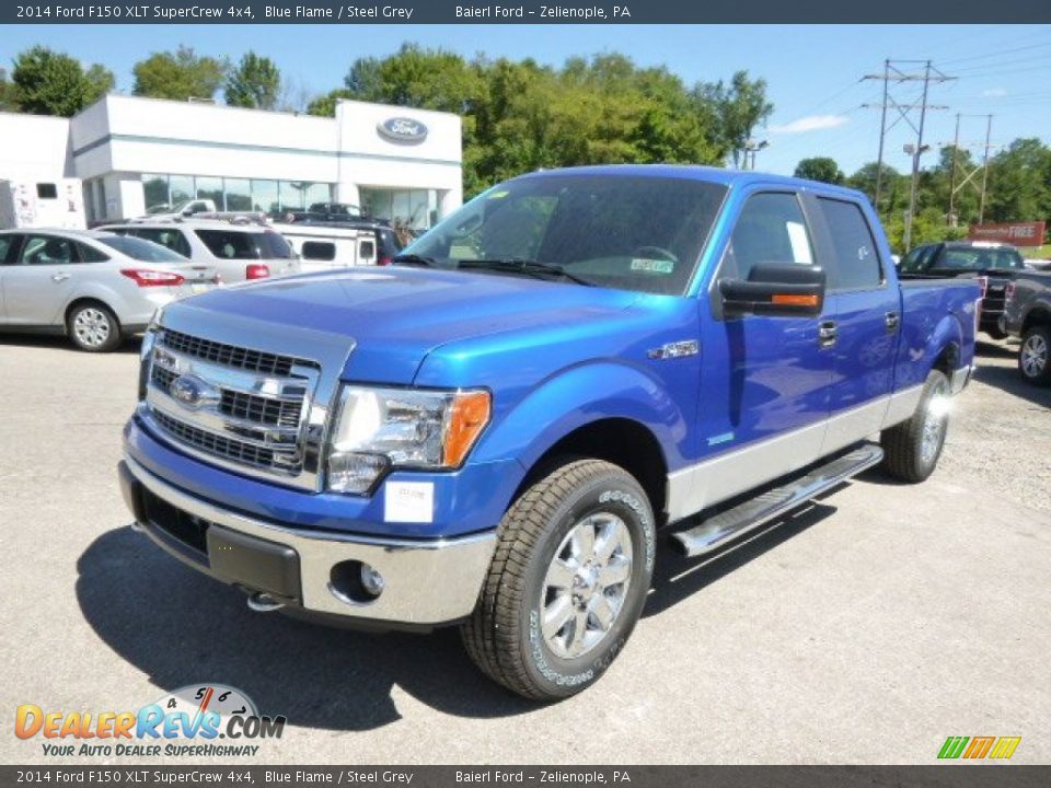 2014 Ford F150 XLT SuperCrew 4x4 Blue Flame / Steel Grey Photo #4