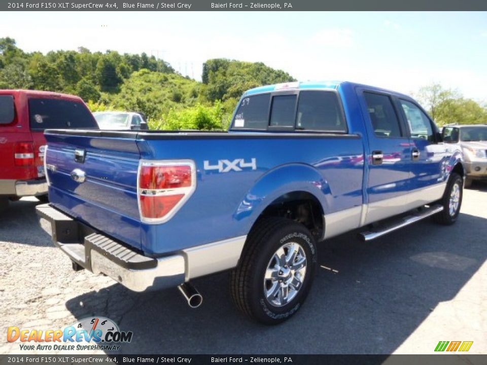 2014 Ford F150 XLT SuperCrew 4x4 Blue Flame / Steel Grey Photo #8