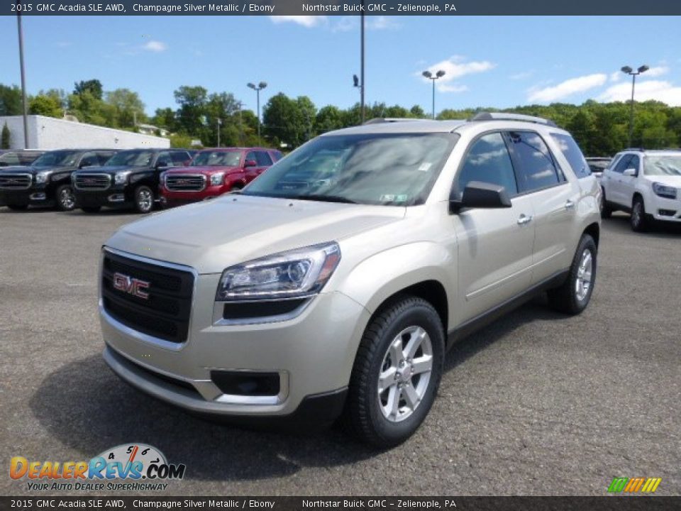 2015 GMC Acadia SLE AWD Champagne Silver Metallic / Ebony Photo #1