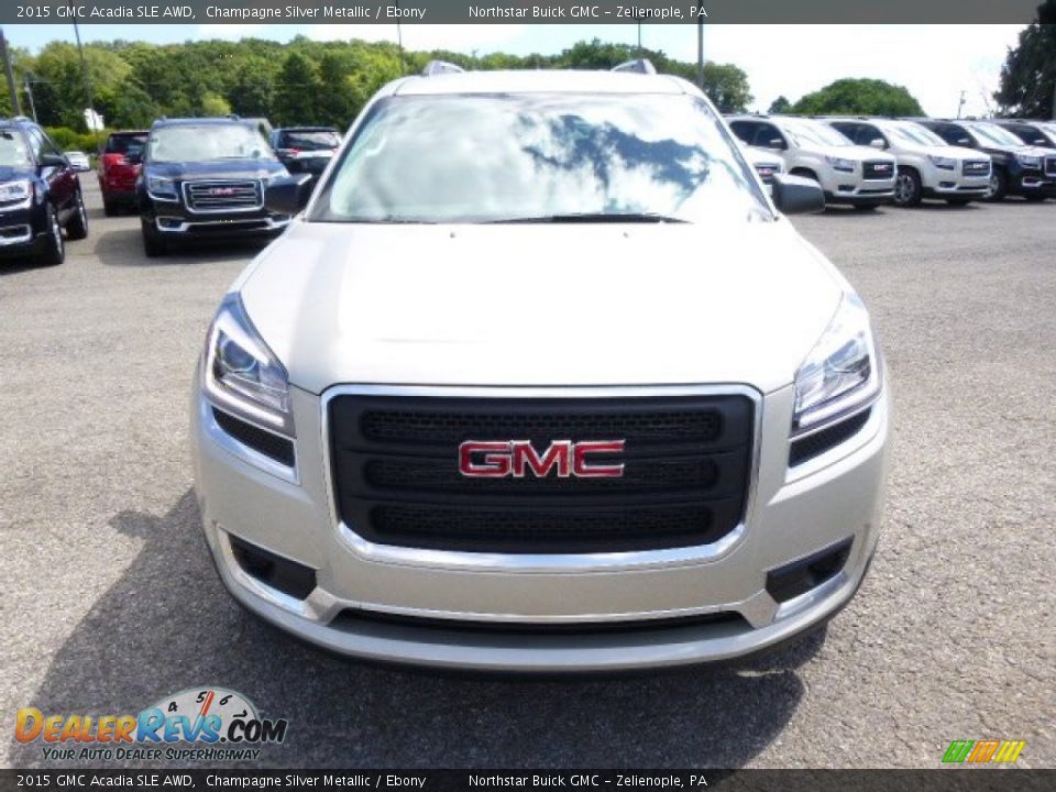2015 GMC Acadia SLE AWD Champagne Silver Metallic / Ebony Photo #2