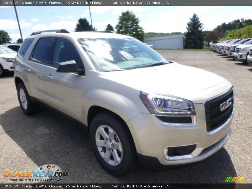 2015 GMC Acadia SLE AWD Champagne Silver Metallic / Ebony Photo #3