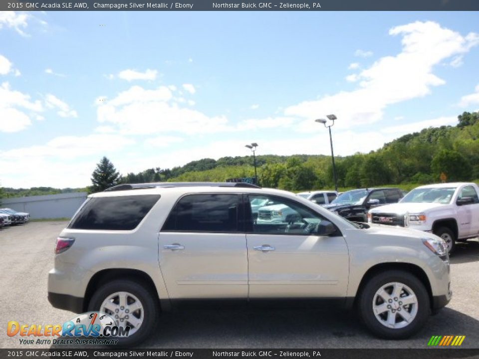 2015 GMC Acadia SLE AWD Champagne Silver Metallic / Ebony Photo #4