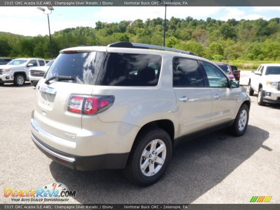 2015 GMC Acadia SLE AWD Champagne Silver Metallic / Ebony Photo #5