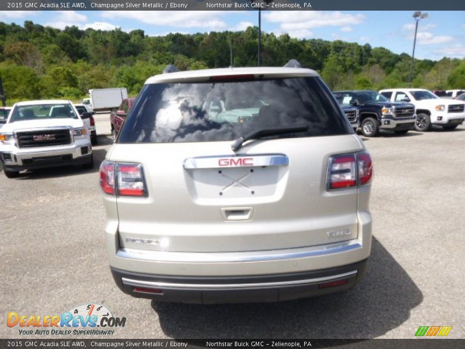 2015 GMC Acadia SLE AWD Champagne Silver Metallic / Ebony Photo #6