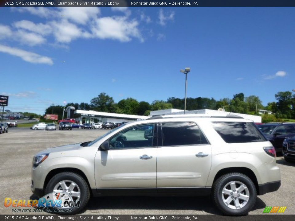 2015 GMC Acadia SLE AWD Champagne Silver Metallic / Ebony Photo #8