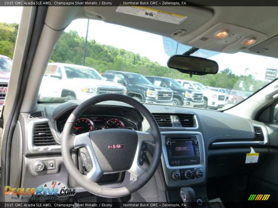 2015 GMC Acadia SLE AWD Champagne Silver Metallic / Ebony Photo #13