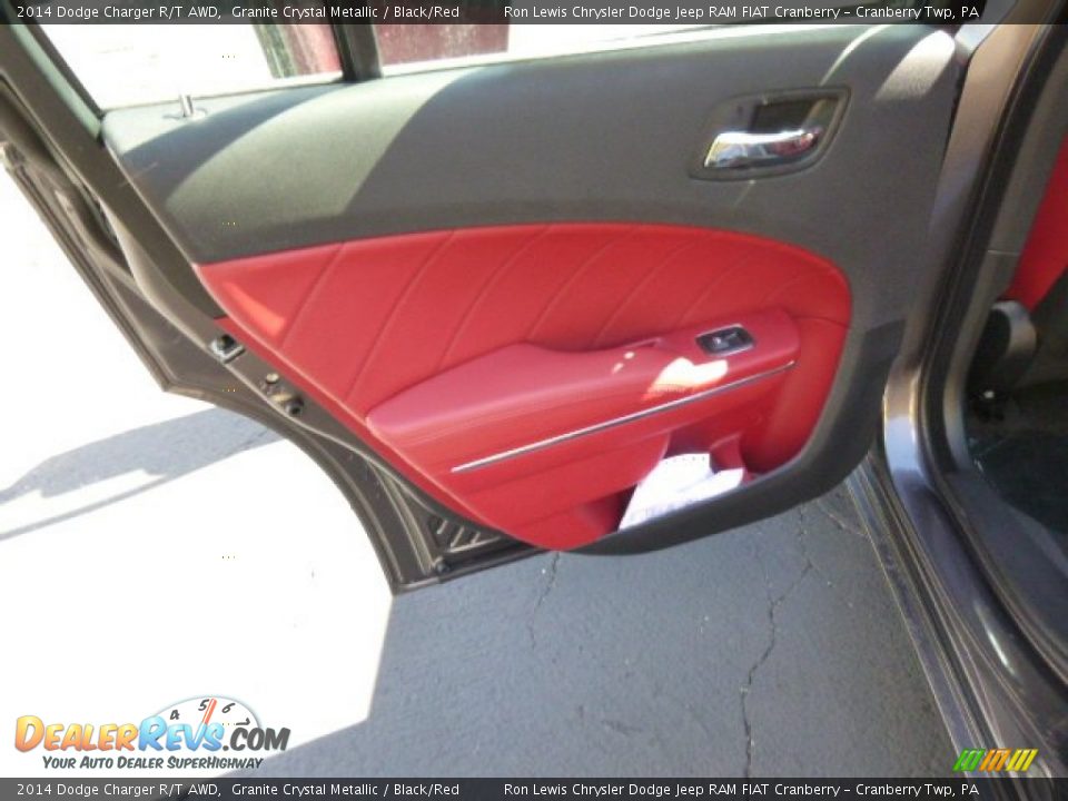 2014 Dodge Charger R/T AWD Granite Crystal Metallic / Black/Red Photo #13