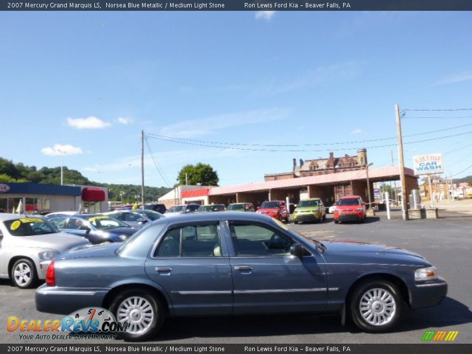 2007 Mercury Grand Marquis LS Norsea Blue Metallic / Medium Light Stone Photo #1