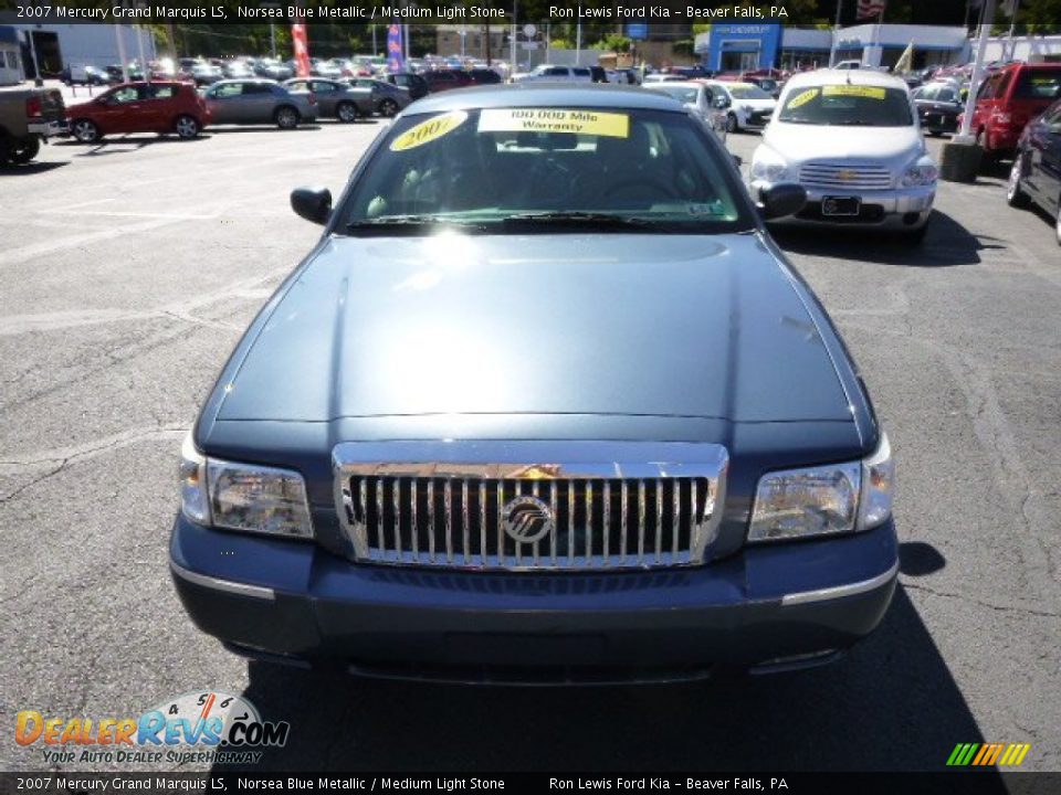 2007 Mercury Grand Marquis LS Norsea Blue Metallic / Medium Light Stone Photo #3