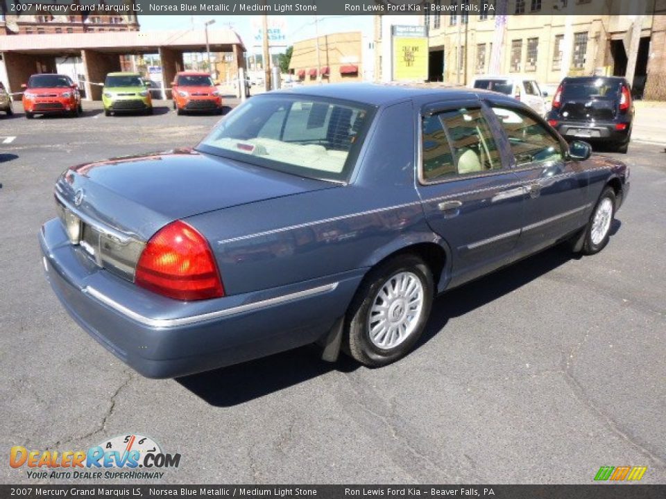 2007 Mercury Grand Marquis LS Norsea Blue Metallic / Medium Light Stone Photo #8