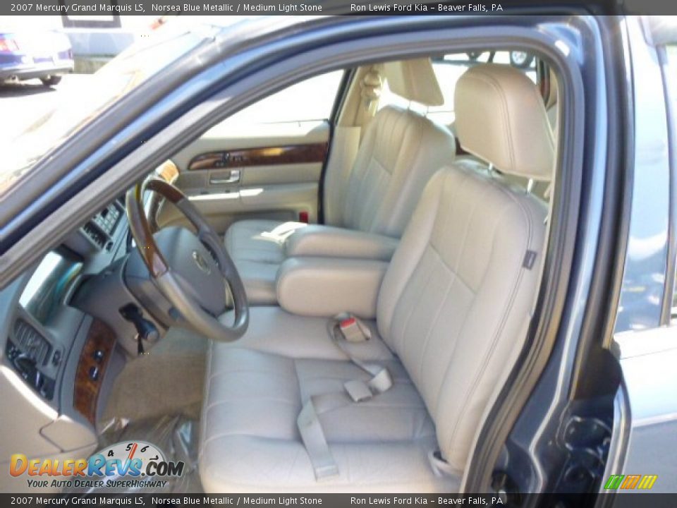 2007 Mercury Grand Marquis LS Norsea Blue Metallic / Medium Light Stone Photo #10