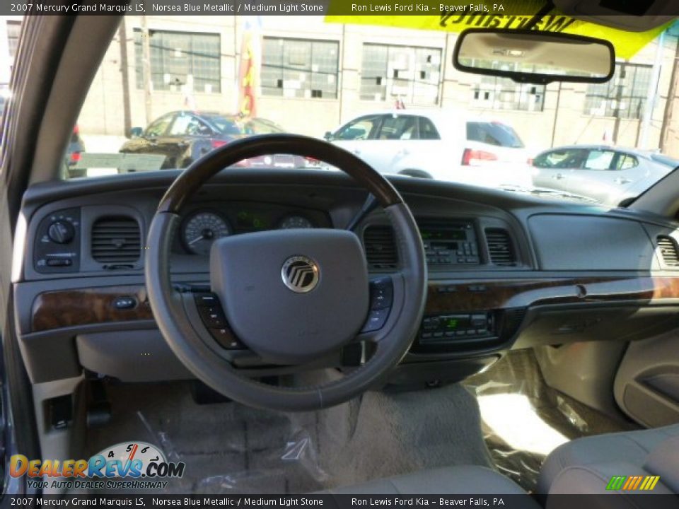 2007 Mercury Grand Marquis LS Norsea Blue Metallic / Medium Light Stone Photo #14