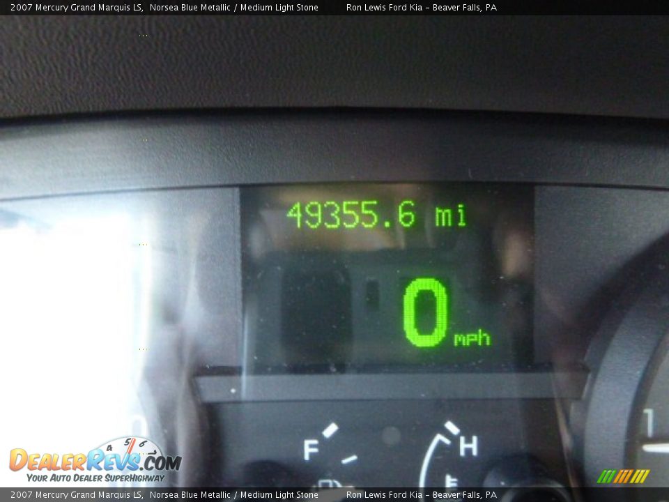 2007 Mercury Grand Marquis LS Norsea Blue Metallic / Medium Light Stone Photo #19