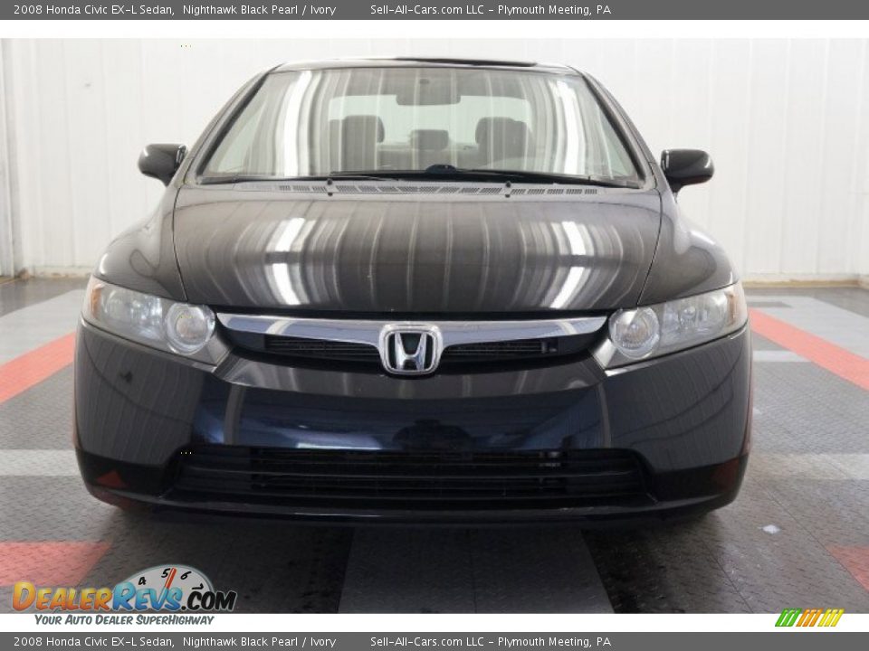 2008 Honda Civic EX-L Sedan Nighthawk Black Pearl / Ivory Photo #3