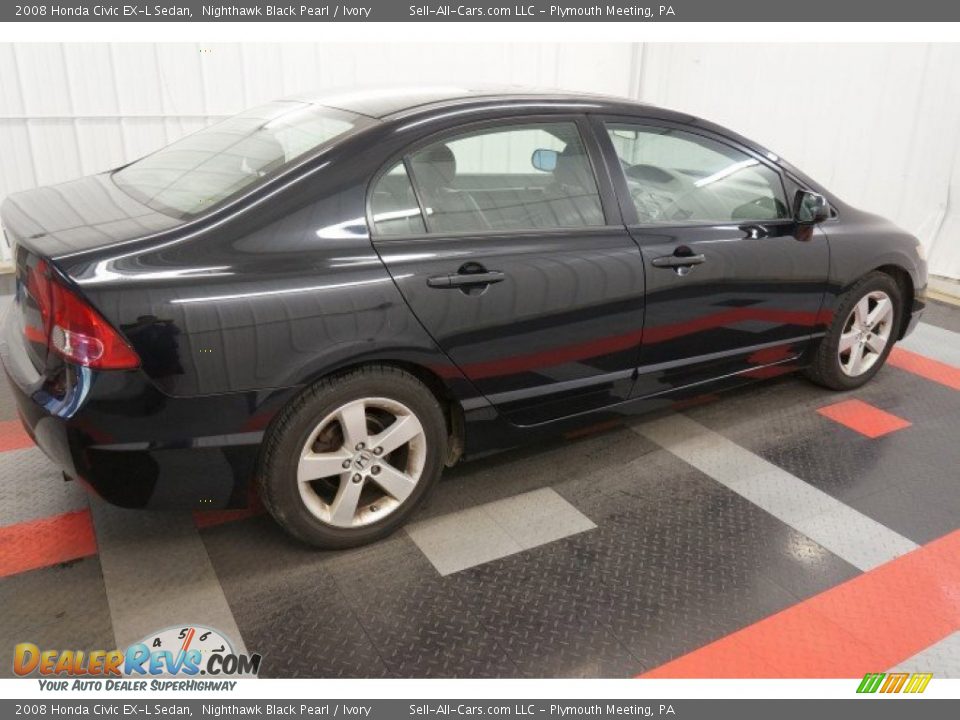 2008 Honda Civic EX-L Sedan Nighthawk Black Pearl / Ivory Photo #6