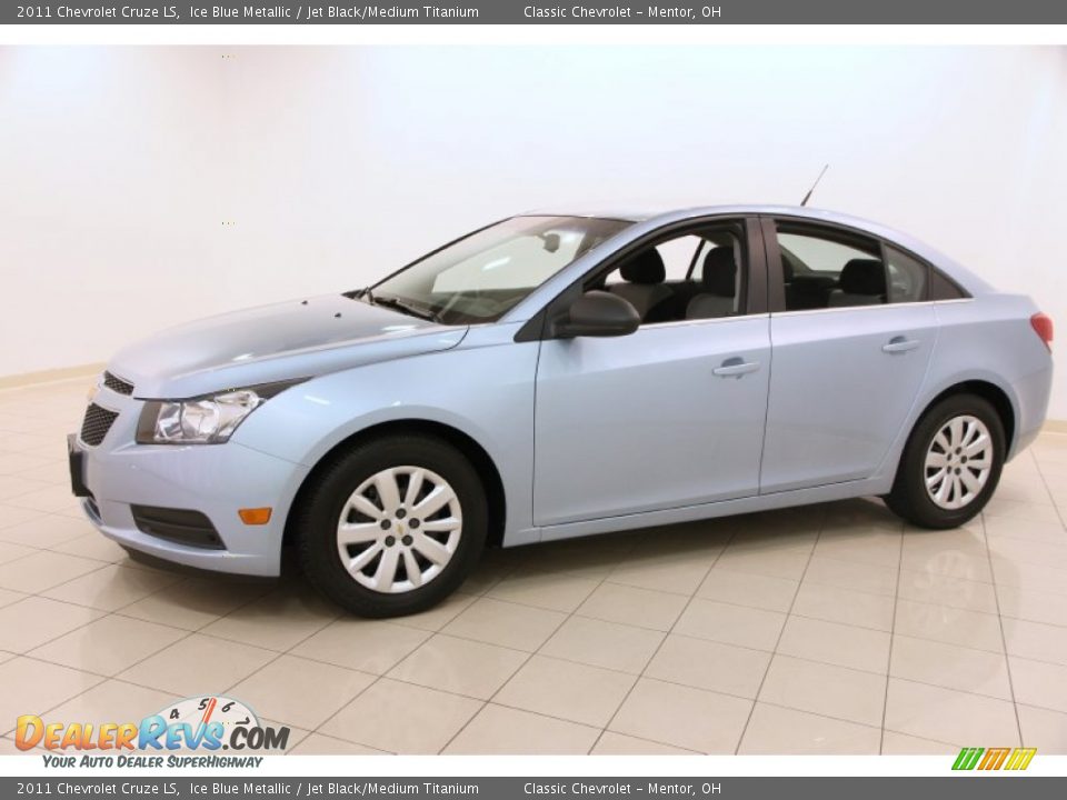 2011 Chevrolet Cruze LS Ice Blue Metallic / Jet Black/Medium Titanium Photo #3