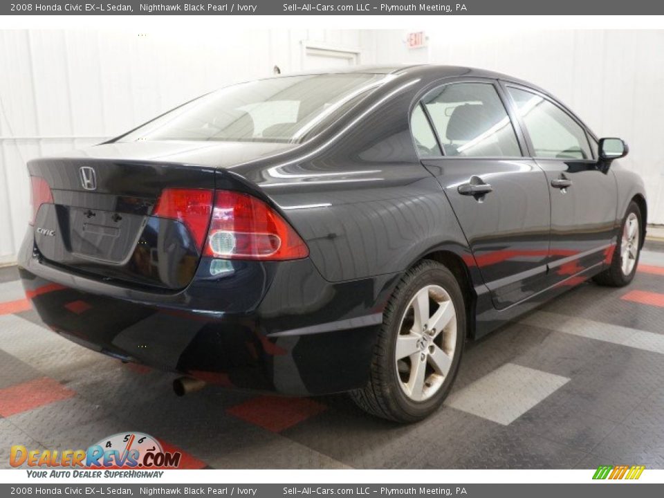 2008 Honda Civic EX-L Sedan Nighthawk Black Pearl / Ivory Photo #7