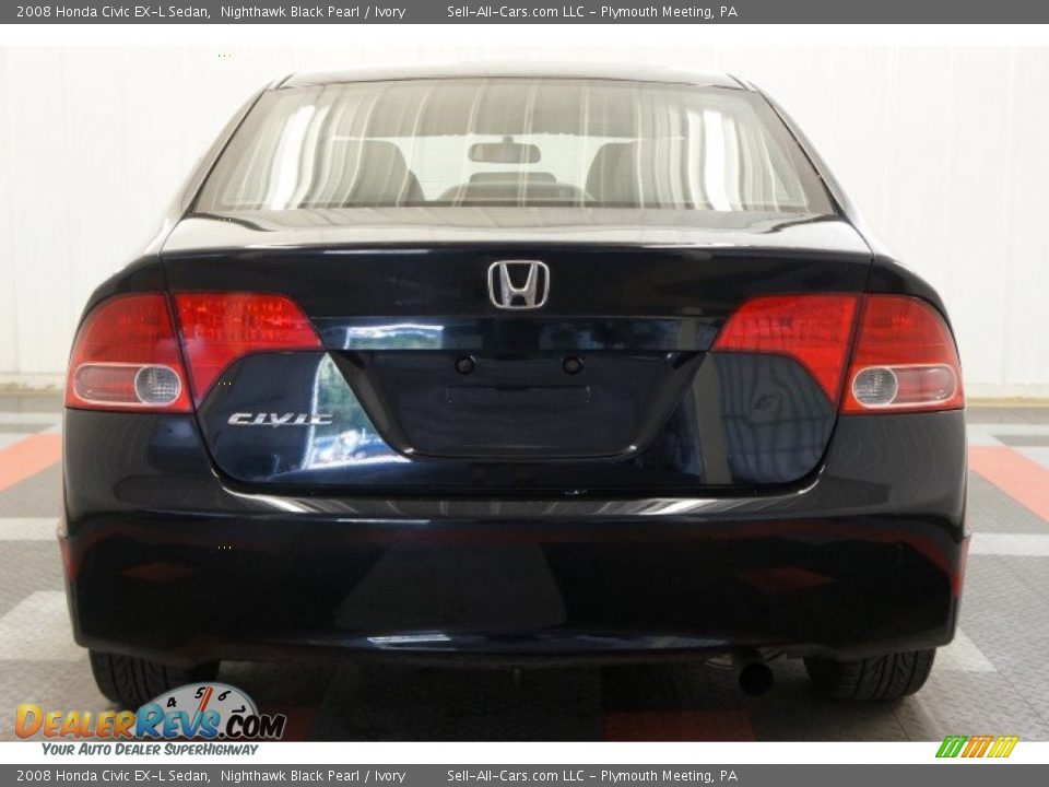 2008 Honda Civic EX-L Sedan Nighthawk Black Pearl / Ivory Photo #8