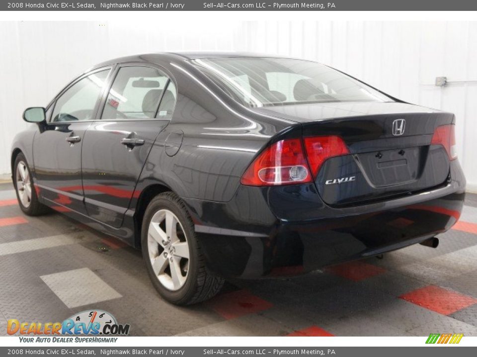 2008 Honda Civic EX-L Sedan Nighthawk Black Pearl / Ivory Photo #9