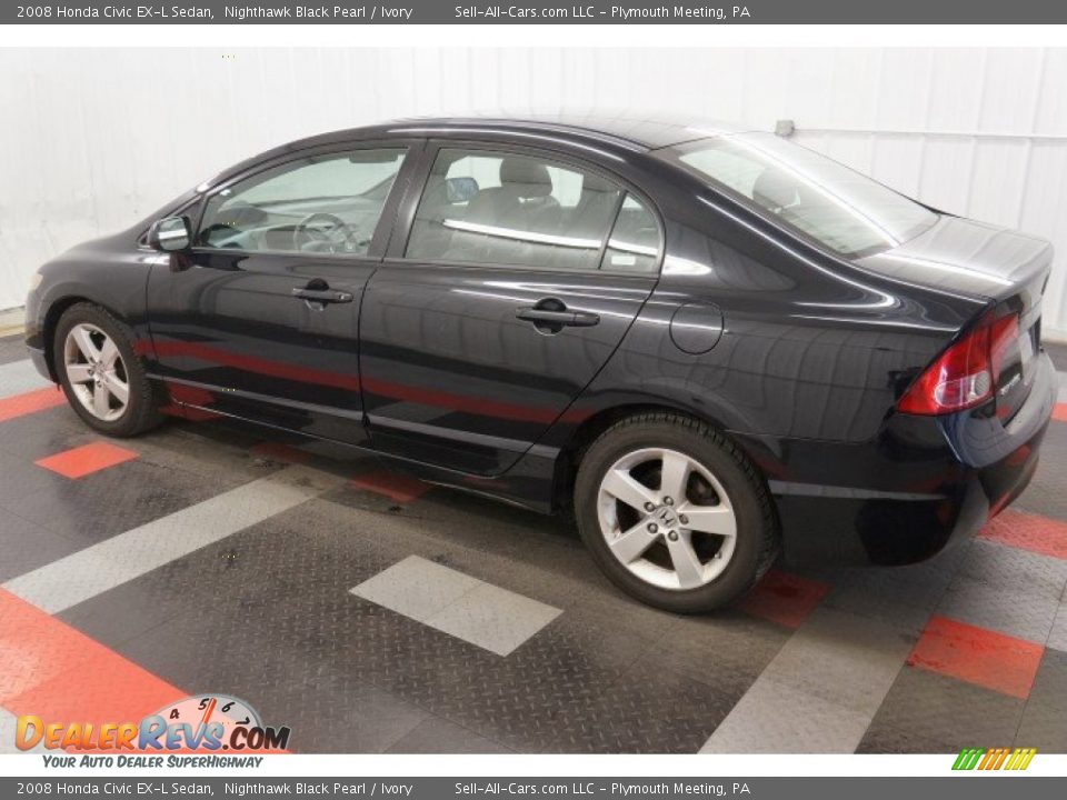 2008 Honda Civic EX-L Sedan Nighthawk Black Pearl / Ivory Photo #10