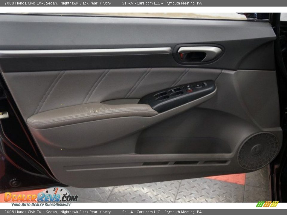 2008 Honda Civic EX-L Sedan Nighthawk Black Pearl / Ivory Photo #11