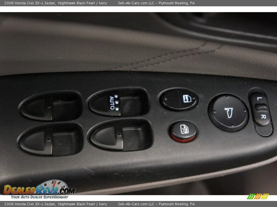 2008 Honda Civic EX-L Sedan Nighthawk Black Pearl / Ivory Photo #12