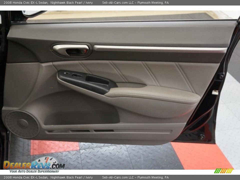 2008 Honda Civic EX-L Sedan Nighthawk Black Pearl / Ivory Photo #16
