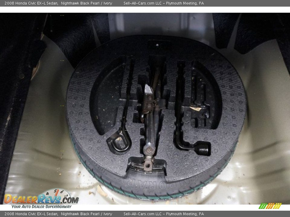 2008 Honda Civic EX-L Sedan Nighthawk Black Pearl / Ivory Photo #18