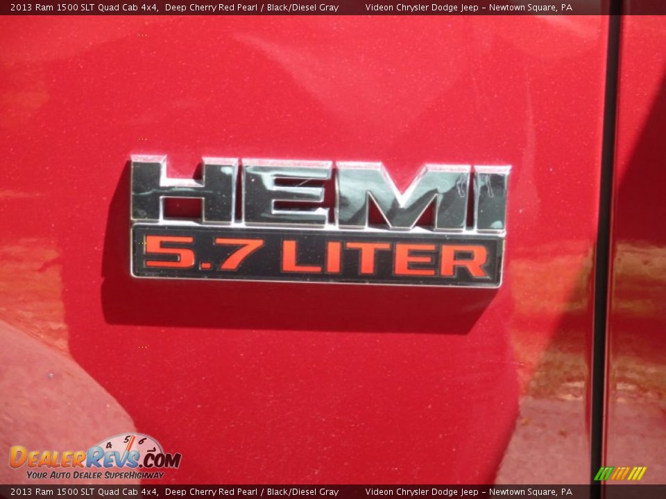 2013 Ram 1500 SLT Quad Cab 4x4 Deep Cherry Red Pearl / Black/Diesel Gray Photo #13