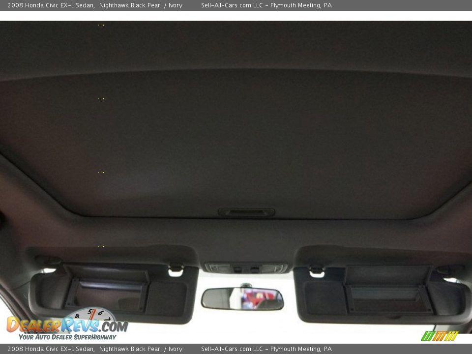 2008 Honda Civic EX-L Sedan Nighthawk Black Pearl / Ivory Photo #19