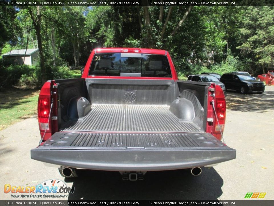 2013 Ram 1500 SLT Quad Cab 4x4 Deep Cherry Red Pearl / Black/Diesel Gray Photo #15