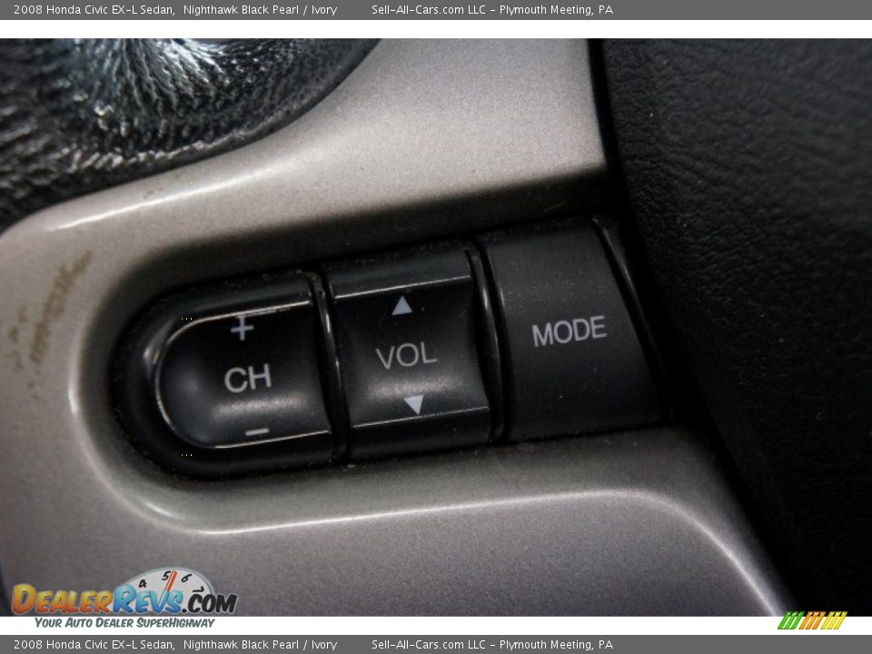 2008 Honda Civic EX-L Sedan Nighthawk Black Pearl / Ivory Photo #23
