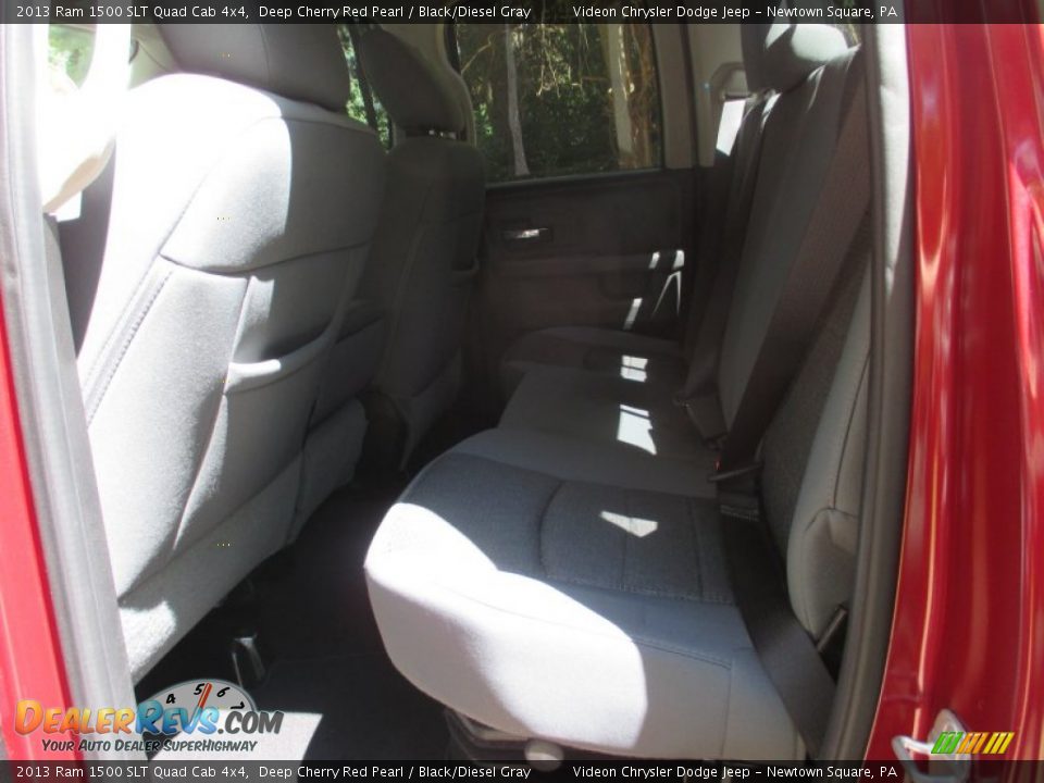 2013 Ram 1500 SLT Quad Cab 4x4 Deep Cherry Red Pearl / Black/Diesel Gray Photo #19