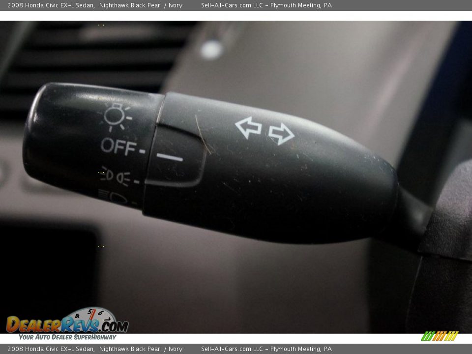 2008 Honda Civic EX-L Sedan Nighthawk Black Pearl / Ivory Photo #25
