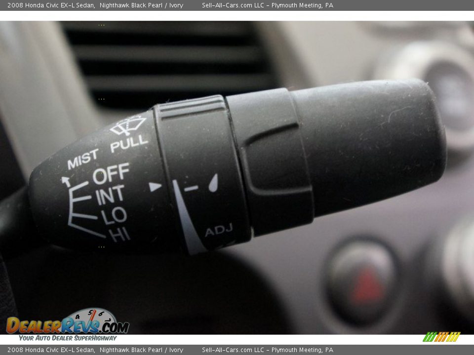2008 Honda Civic EX-L Sedan Nighthawk Black Pearl / Ivory Photo #26