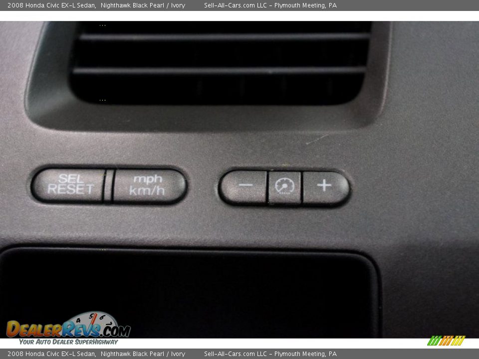 2008 Honda Civic EX-L Sedan Nighthawk Black Pearl / Ivory Photo #27