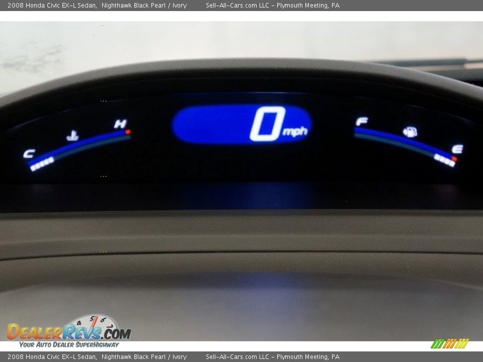 2008 Honda Civic EX-L Sedan Nighthawk Black Pearl / Ivory Photo #29